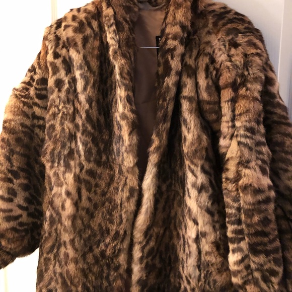 Leopard Print Fur Coat - Picture 2 of 3